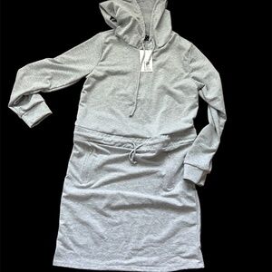 Bridgette Brianna Gray Hooded Dress NWT L